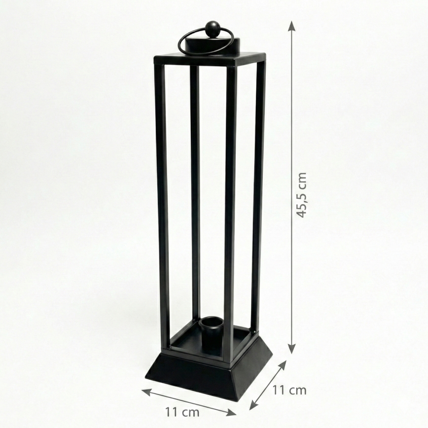 Dekoratiivne latern HALL 45,5 cm must