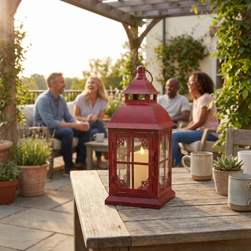 Dekoratiivne latern REDY 42 cm punane