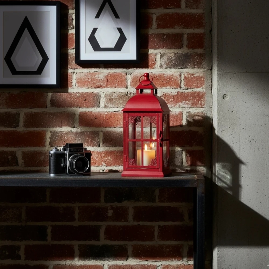 Dekoratiivne latern REDY 42 cm punane