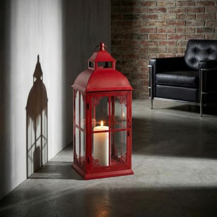 Dekoratiivne latern REDY, 56 cm, punane