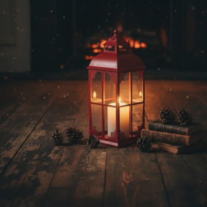 Dekoratiivne latern REDY, 56 cm, punane