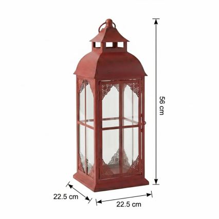 Dekoratiivne latern REDY, 56 cm, punane