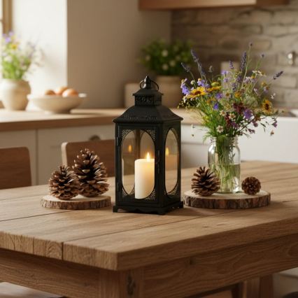 Dekoratiivne latern ROSEHILL, 27,5 cm, must