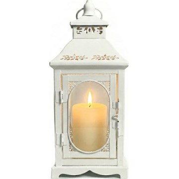 Dekoratiivne latern ROSEHILL, 27,5 cm, valge