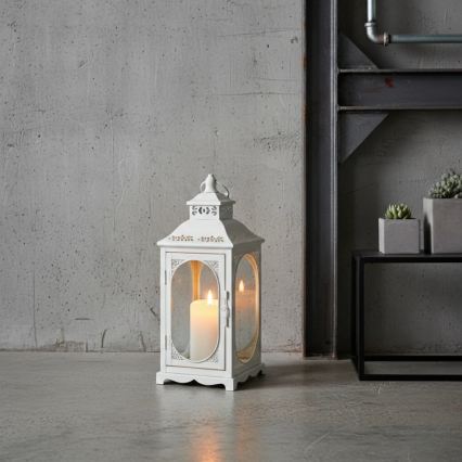 Dekoratiivne latern ROSEHILL, 27,5 cm, valge