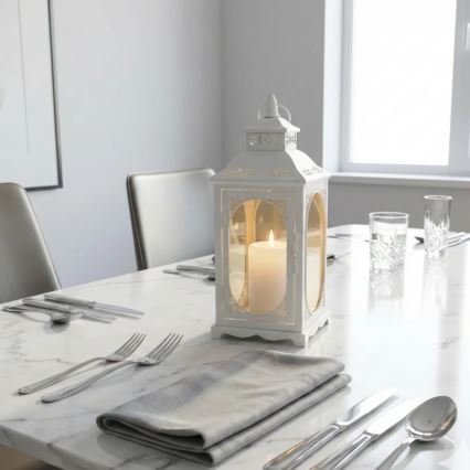 Dekoratiivne latern ROSEHILL, 27,5 cm, valge