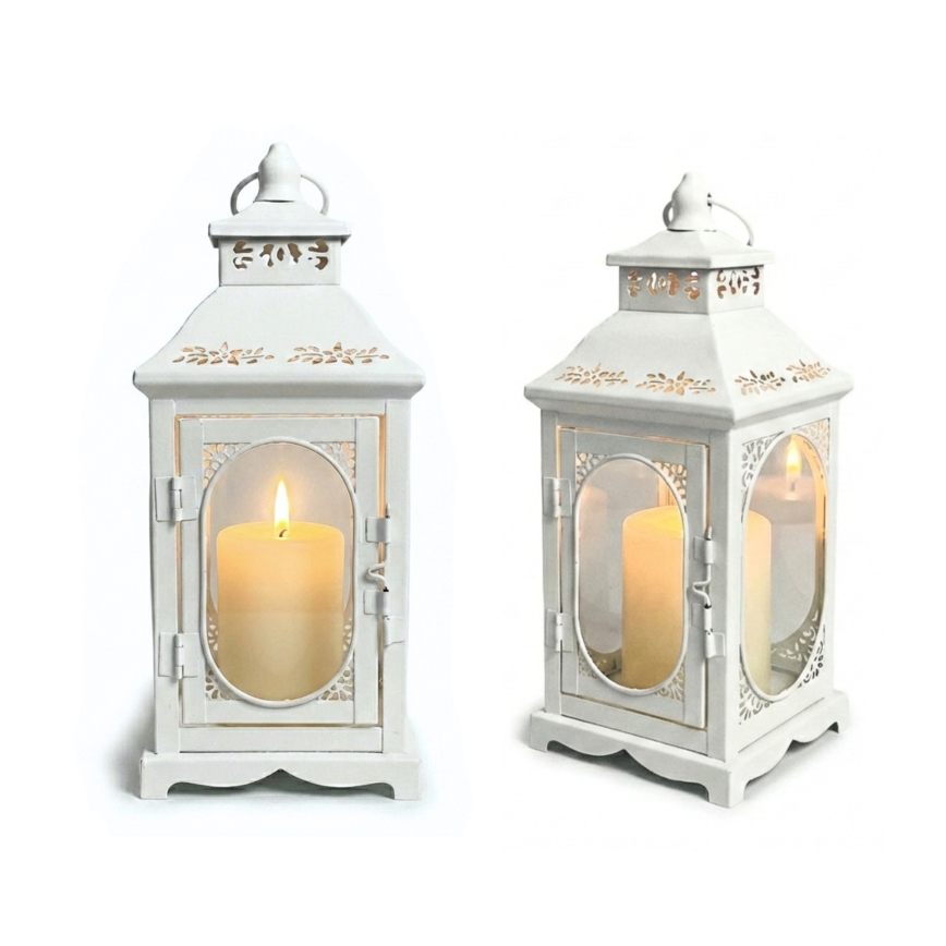 Dekoratiivne latern ROSEHILL, 27,5 cm, valge