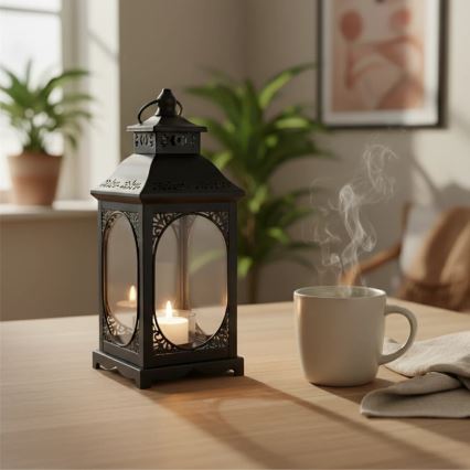 Dekoratiivne latern ROSEHILL 40 cm must