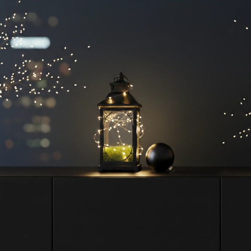 Dekoratiivne latern ROSEHILL 40 cm must