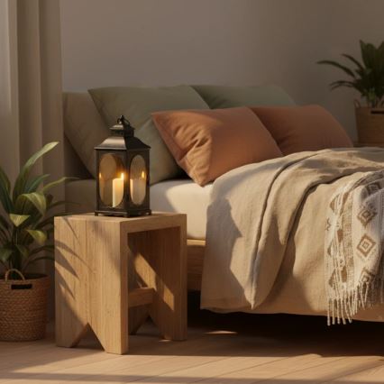 Dekoratiivne latern ROSEHILL 40 cm must