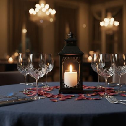 Dekoratiivne latern ROSEHILL 40 cm must