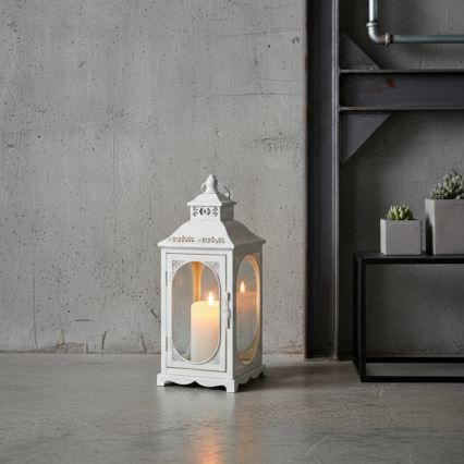 Dekoratiivne latern ROSEHILL, 40 cm, valge
