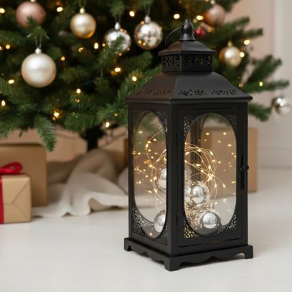 Dekoratiivne latern ROSEHILL, 54,5 cm, must