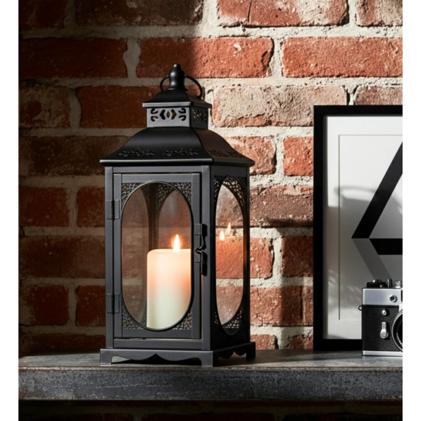 Dekoratiivne latern ROSEHILL, 54,5 cm, must