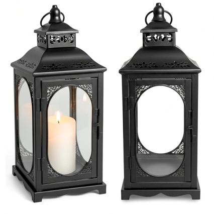 Dekoratiivne latern ROSEHILL, 54,5 cm, must