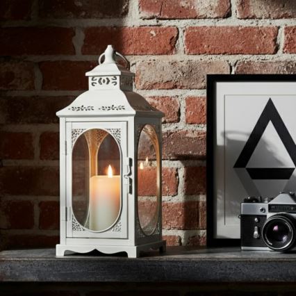 Dekoratiivne latern ROSEHILL 54,5 cm valge