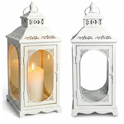 Dekoratiivne latern ROSEHILL 54,5 cm valge