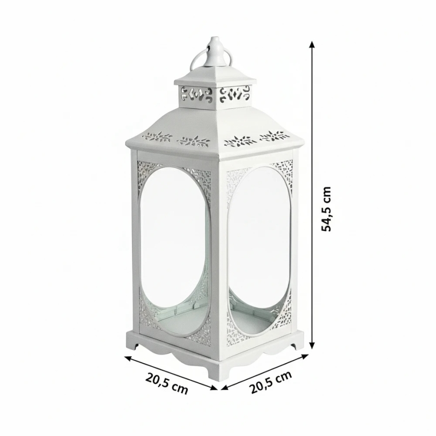 Dekoratiivne latern ROSEHILL 54,5 cm valge