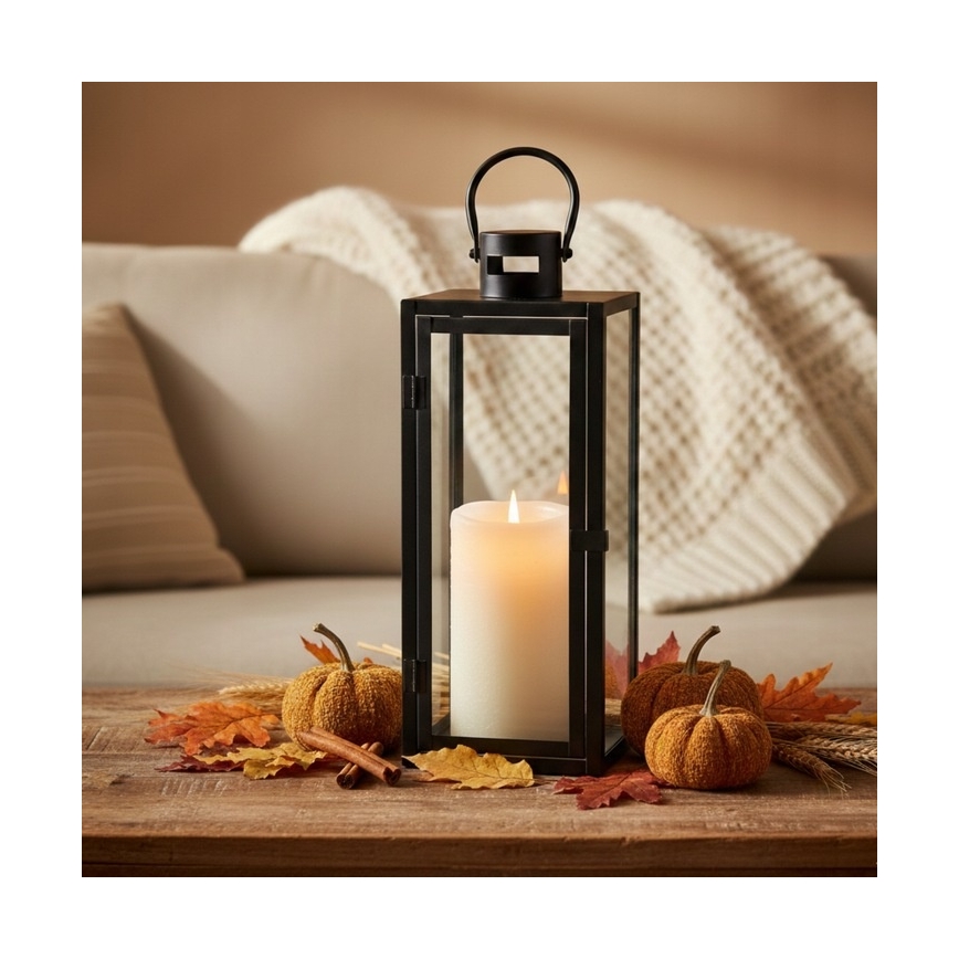 Dekoratiivne latern TOWER, 29 cm, must