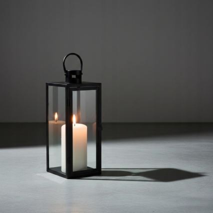 Dekoratiivne latern TOWER, 29 cm, must