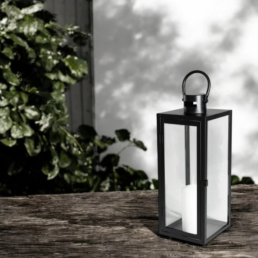 Dekoratiivne latern TOWER 38 cm must