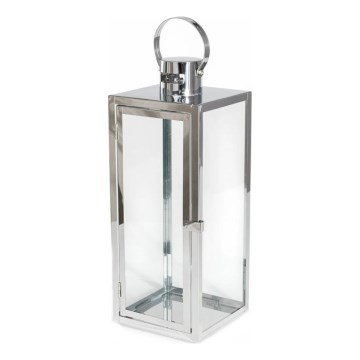 Dekoratiivne latern TOWER 49 cm läikiv kroom