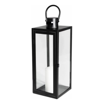 Dekoratiivne latern TOWER 49 cm must