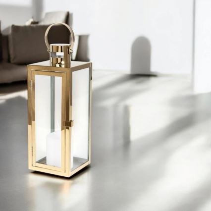 Dekoratiivne latern TOWER 63 cm kuldne