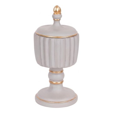 Dekoratiivne purk 21x9 cm hall/kuldne