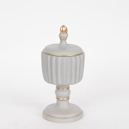 Dekoratiivne purk 21x9 cm hall/kuldne