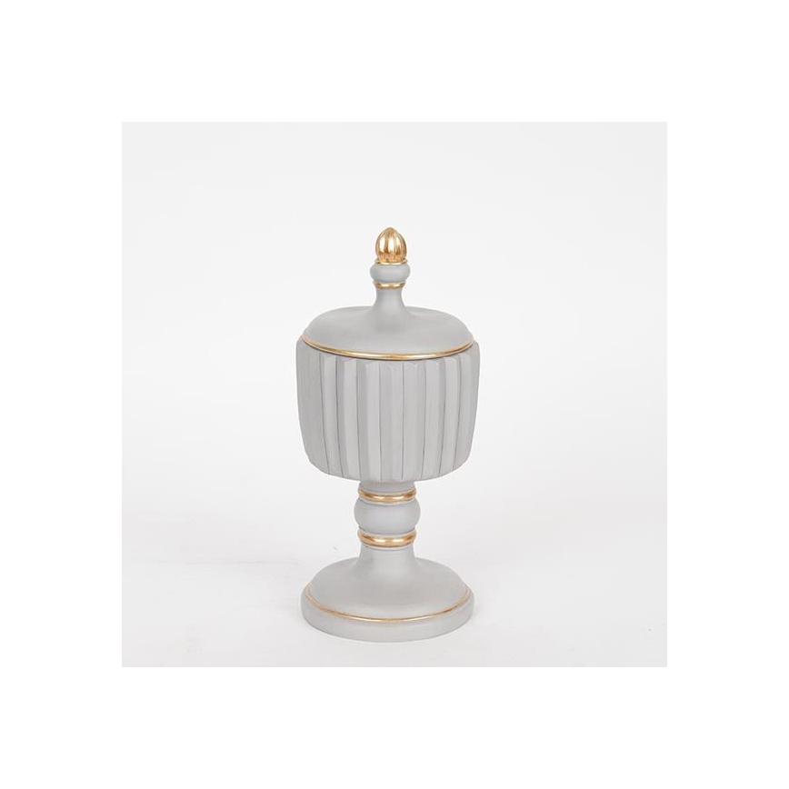 Dekoratiivne purk 21x9 cm hall/kuldne