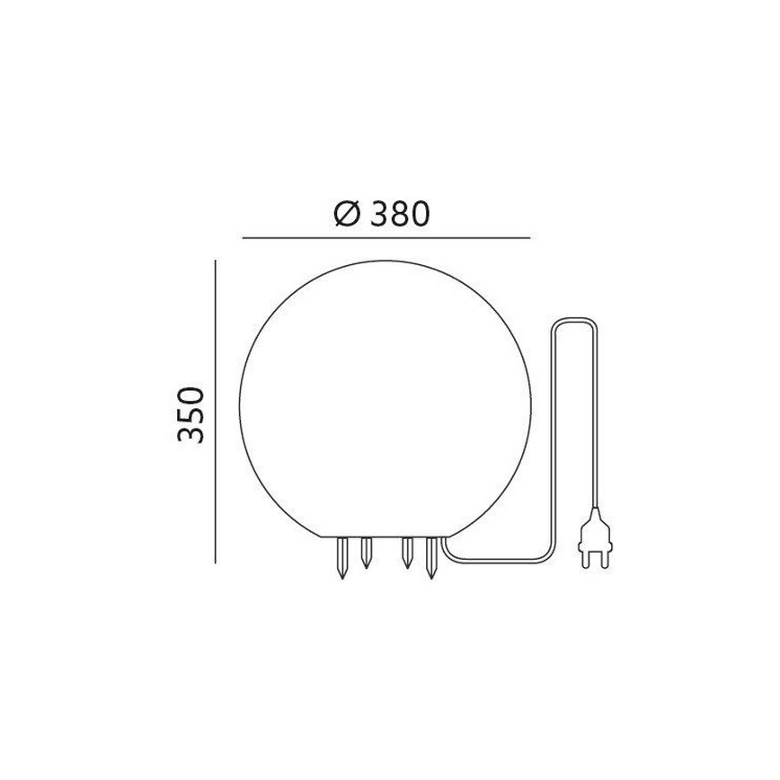 Dekoratiivne välivalgusti GARDEN BALL 1xE27/40W/230V IP65 d. 38 cm