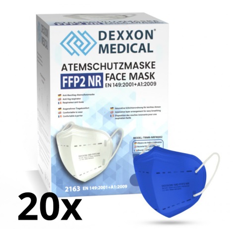 DEXXON MEDICAL Respiraator FFP2 NR Sügavsinine 20 tk