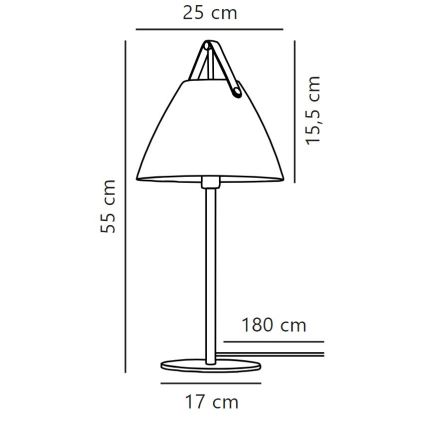 DFTP by Nordlux - Laualamp STRAP 1xE27/40W/230V must