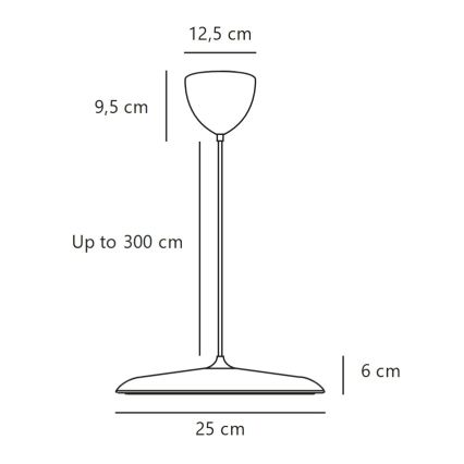 DFTP by Nordlux - LED Hämardatav kaabliga ripplamp ARTIST LED/14W/230V 3000K