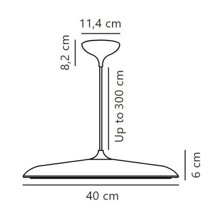 DFTP by Nordlux - LED Hämardatav lühter ARTIST LED/24W/230V d. 40 cm vask