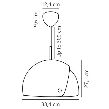 DFTP by Nordlux - Lühter kohandatava lambivarjuga ALIGN 1xE27/15W/230V must