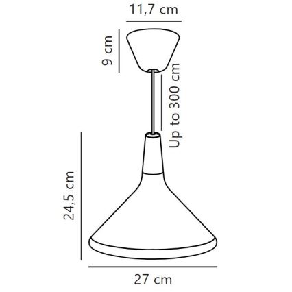 DFTP by Nordlux - Lühter NORI 1xE27/40W/230V