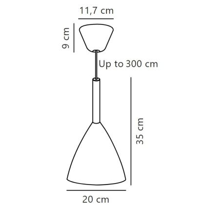 DFTP by Nordlux - Lühter PURE 1xE27/40W/230V d. 20 cm valge/saar