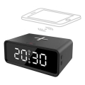 Digitaalne kell koos Qi-juhtmevaba laadijaga 230V/CR2032, must