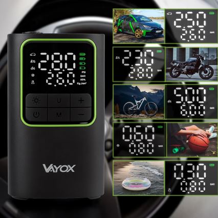 Digitaalne taskukompressor 5 V, 4000 mAh, must