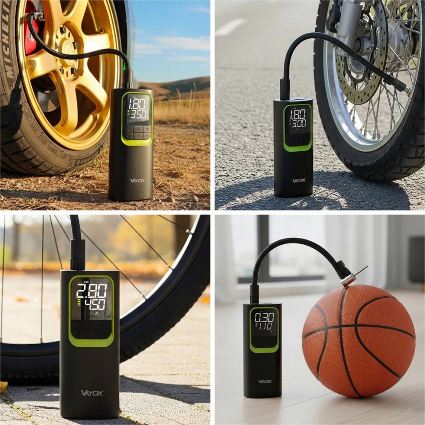 Digitaalne taskuõhupump 5V 8000 mAh must