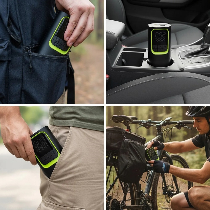 Digitaalne taskuõhupump 5V 8000 mAh must