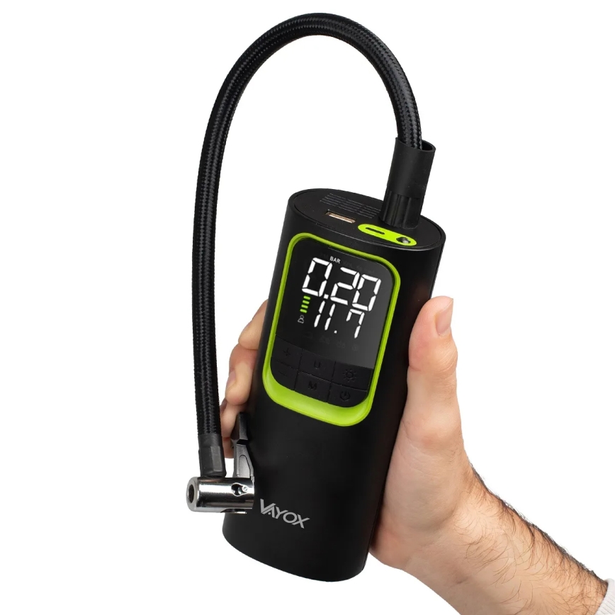 Digitaalne taskuõhupump 5V 8000 mAh must