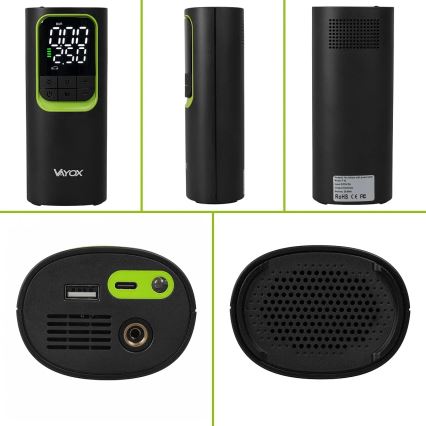 Digitaalne taskuõhupump 5V 8000 mAh must