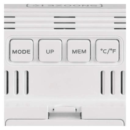 Digitaalne termomeeter ja hügromeeter, 1×AA, valge