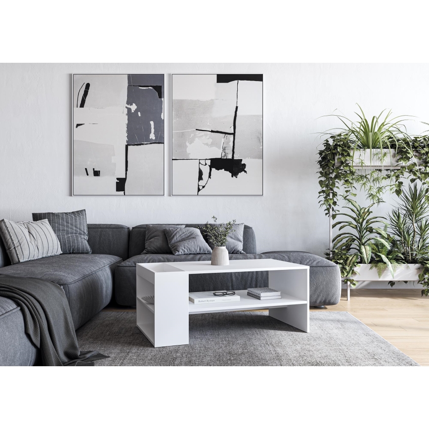 Diivanilaud BELA 100x42 cm valge