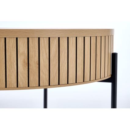 Diivanilaud DANTE, Ø 67 cm, pruun/must