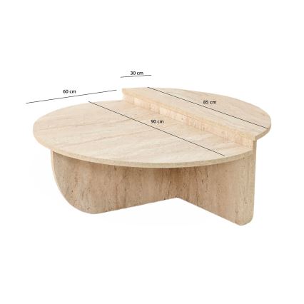 Diivanilaud REST, marmorimustriga, beež