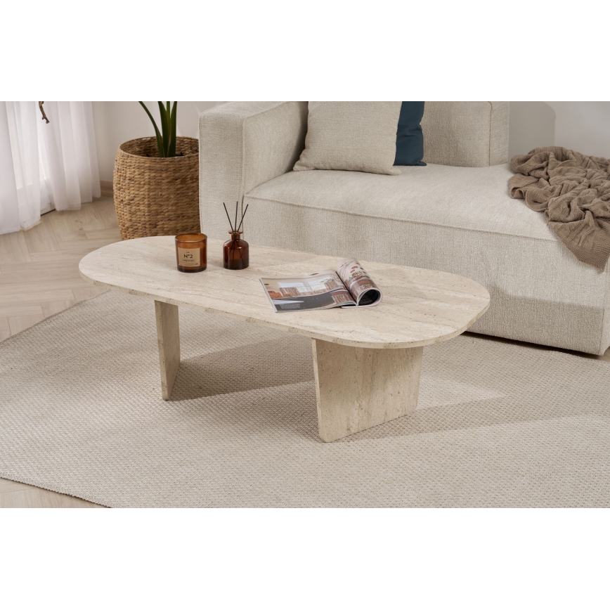 Diivanilaud ROND 130x65 cm beež